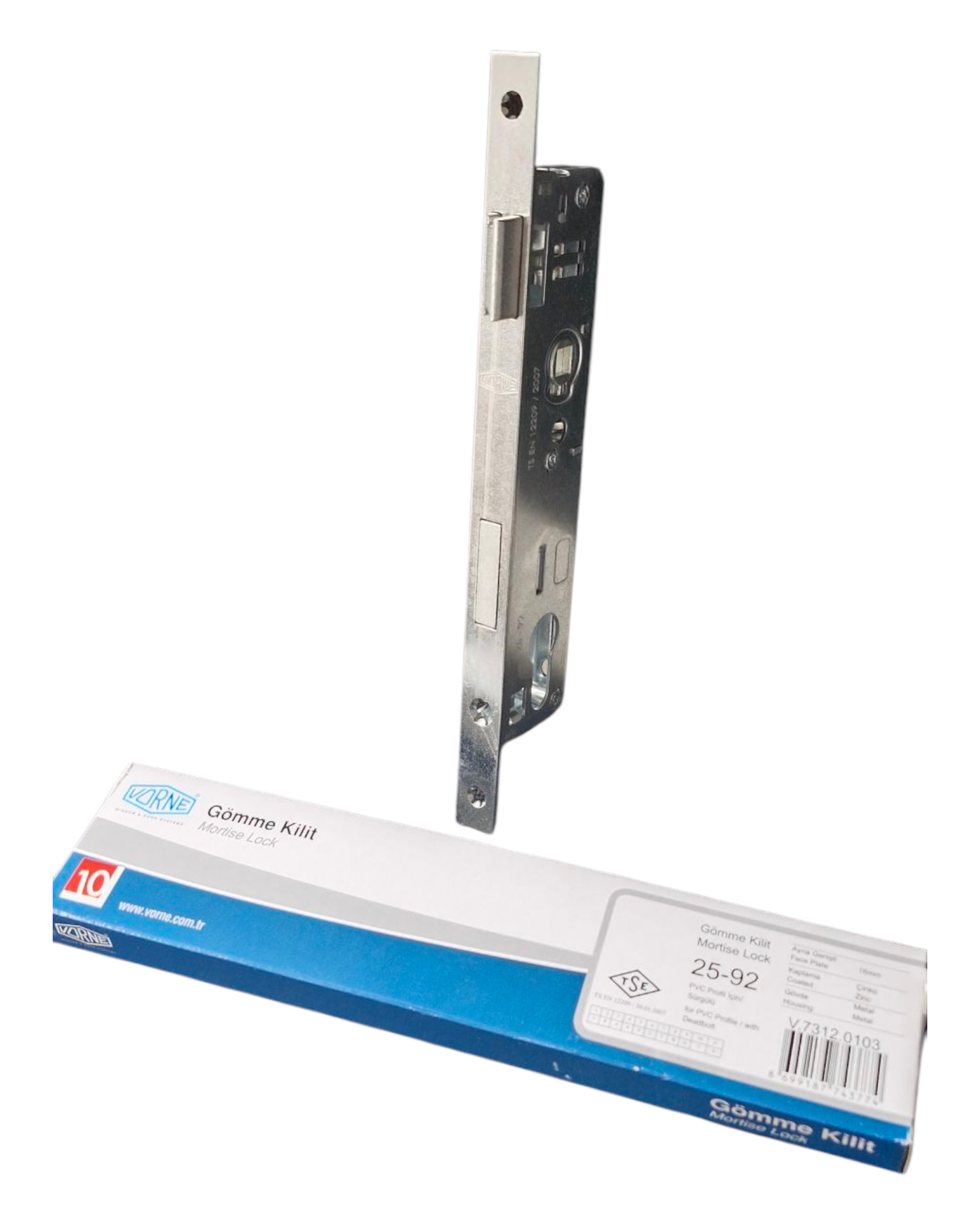 Врізний замок Vorne 25/92/240 16мм (з ригелем) - Зображення 2